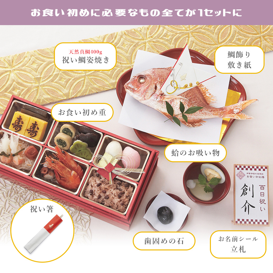 伊勢神宮外宮奉納 お食い初め膳 爛々 らんらん ご自宅で簡単にお食い初めができるお食い初めセットや食器の宅配通販 お祝い膳 Com