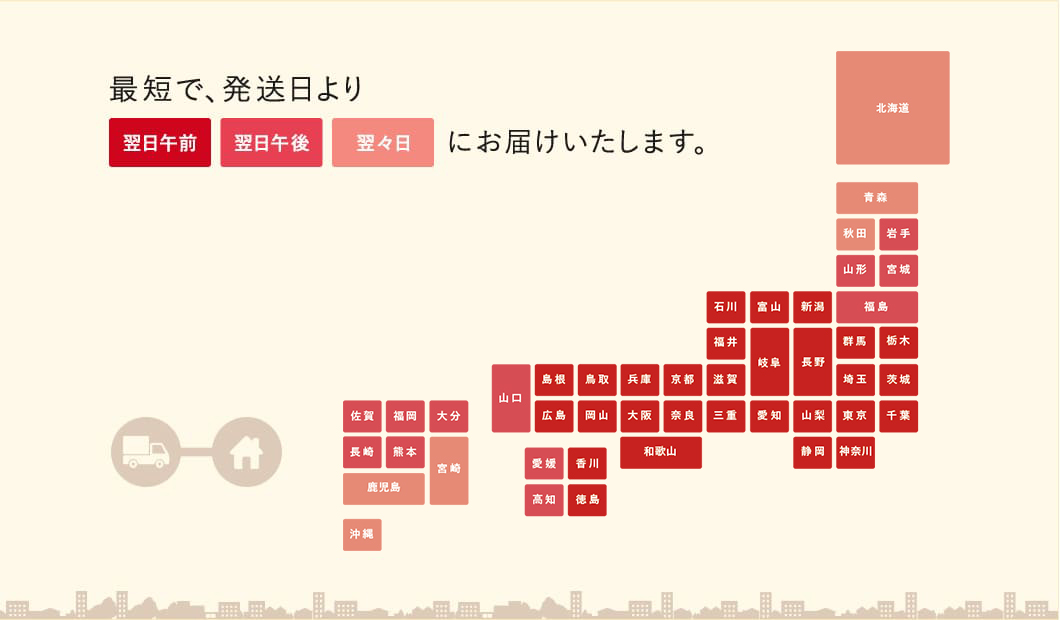 お届けまでの目安