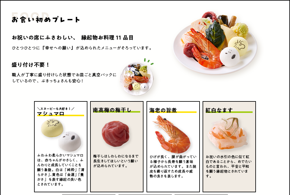 お食い初めプレート