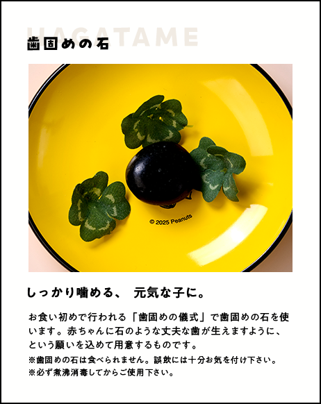 しっかり噛める、元気な子に。：歯固めの石