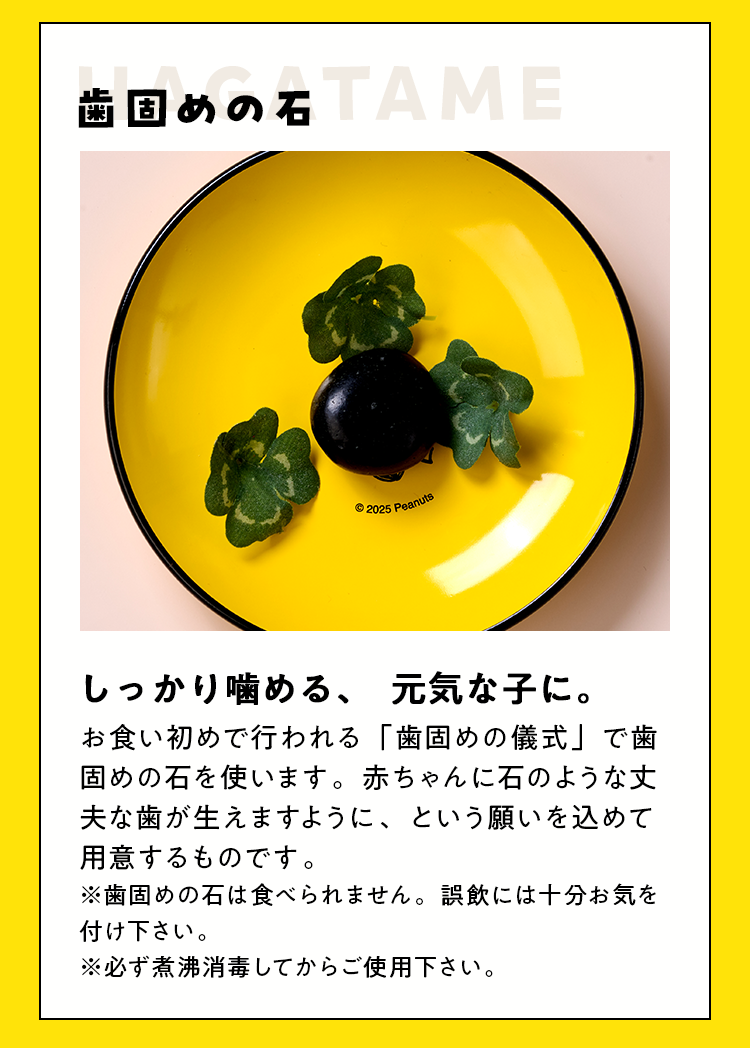 赤ちゃんに石のような丈夫な歯が生えますように
